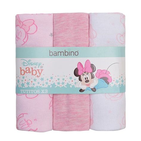 Pack 3 Tutos Suavecitos Rosado Minnie-0