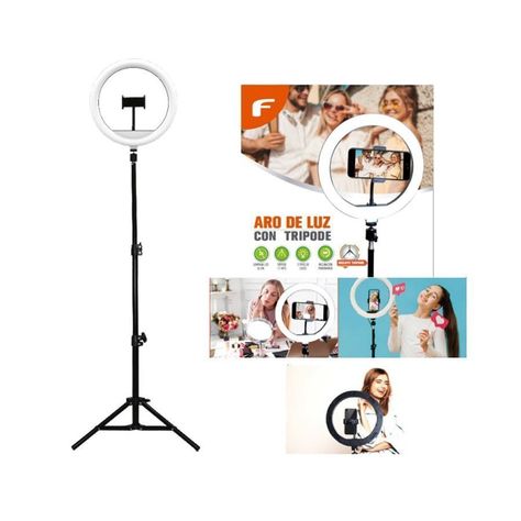 Aro De Luz Led 26cm Con Tripode Fujitel-1