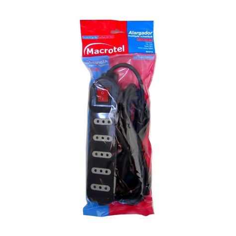 Alargador Electrico 5 Mts 5 Pos Negro Switch-2