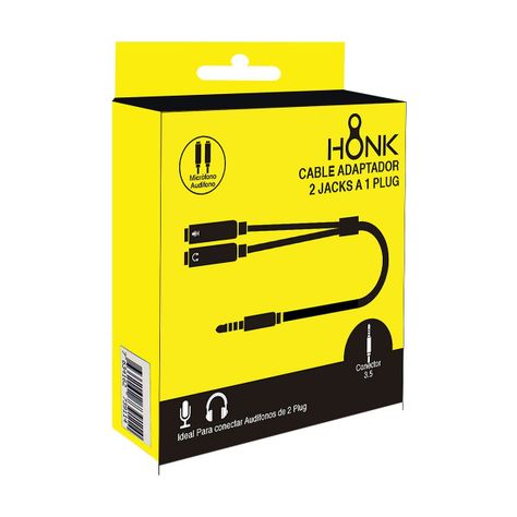 Cable Adaptador 1 Macho 2 Hembra 3.5 Honk-1