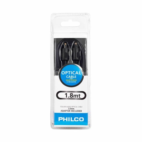 Cable Optico Audio Digital Toslink 1.8mts Philco-2