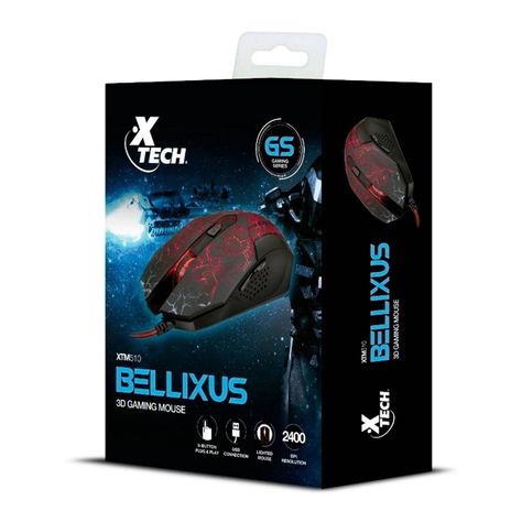 Mouse Gamer Xtech Retroiluminado 2400dpi-4