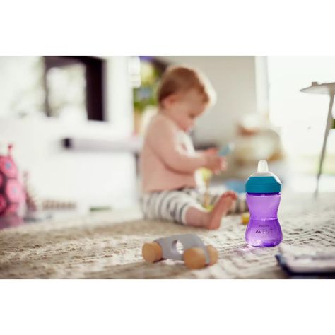 Vaso Con Boquilla Blanda Avent Scf802/02 300ml 9m+ Morado-3