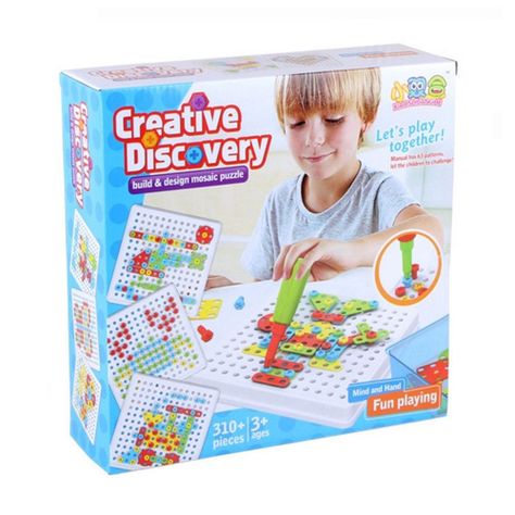 Set Rompecabeza Creativo Tornillos Mosaico 310 pcs-0