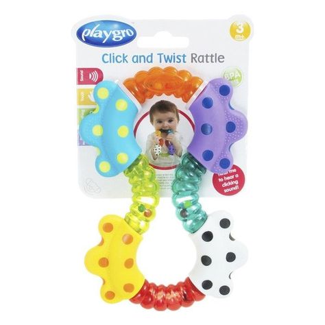Sonajero Mordedor Click Twist Rattle Playgro-1