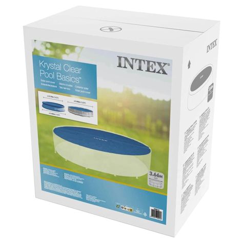 Cubierta Piscina Solar De Polietileno Azul 3,66m Intex 28012-1