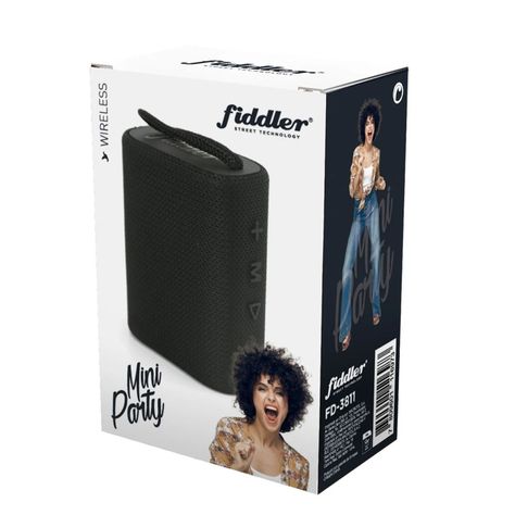Parlante Portátil Bt TWS Fiddler Mini Party FD-3811 Negro-1