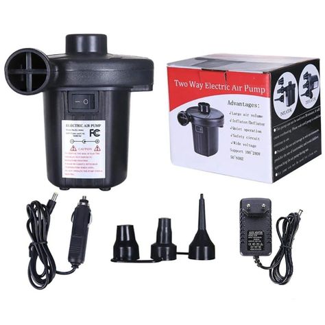 Inflador De Aire Portátil Eléctrico 220/12v 3 Boquillas XG-668A -3