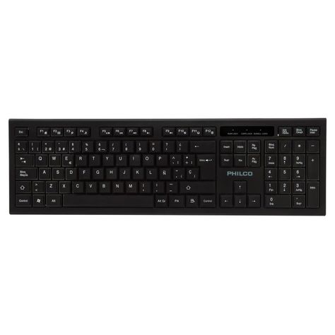 Teclado Inalámbrico 105 Teclas Negro Philco W601N-1
