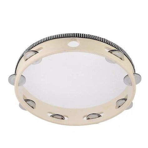 Pandero Madera Con Parche 10” Sonajas Metal-4
