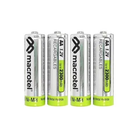 Pack Cargador USB-C con 4 pilas AA Macrotel 2300mha-1