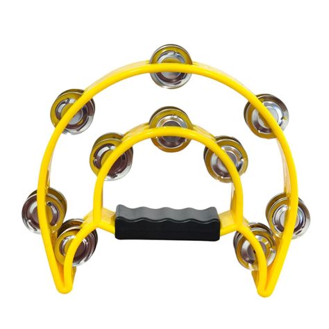 Pandero Musical Media Luna Hendrix Amarillo 20x20 cm-0