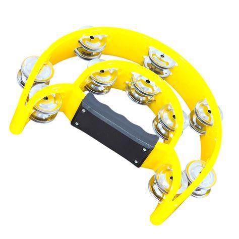 Pandero Musical Media Luna Hendrix Amarillo 20x20 cm-1