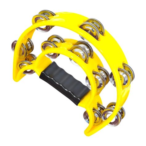 Pandero Musical Media Luna Hendrix Amarillo 20x20 cm-2