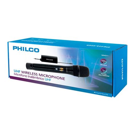 Micrófono Inalámbrico Philco UHF WM311-2