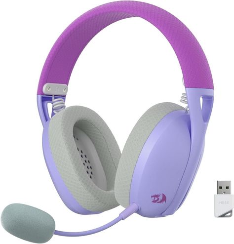 Redragon H848 Purpura Bluetooth, microfono desmontable-0