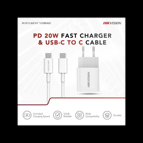 KIT CARGADOR CABLE USB C HIKVISION-1