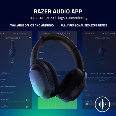 Razer Barracuda - inalmbricos (PC, Playstation, Switch, Android, iOS): 2.4 GHz inalmbrico + Bluetoot-1