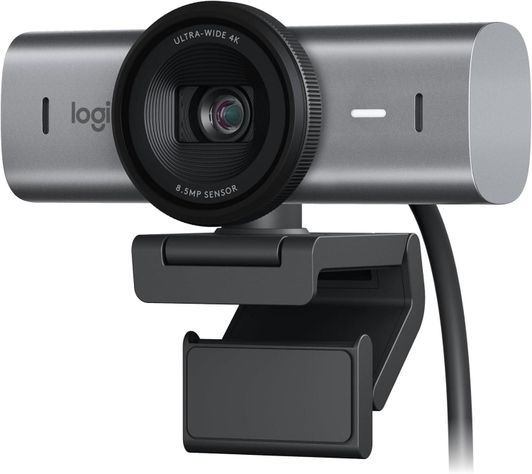 Logitech MX Brio (4K, 8.5MP, Micrófono, USB-C, Gris)-0