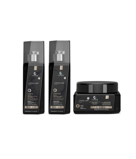 Kit Shampoo + Acondicionador + Mascara Coffee Care Light Nutrición 300 ml-0