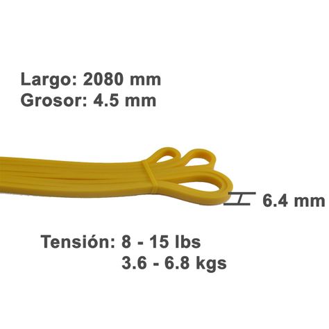 Banda Pull up 6.4mm Amarilla Crossfit Calistenia-1