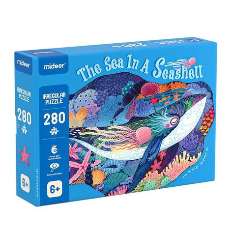 Puzzle La Ballena y el mar en una caracola - Mideer - Rompecabezas-0