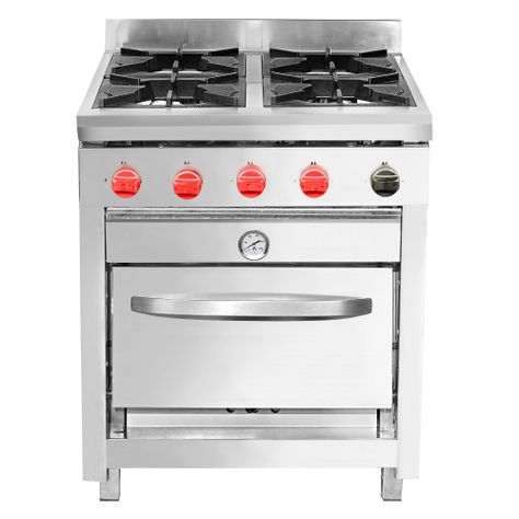 Cocina Industrial Ticgas 4 Platos Horno 50X50 GLP-0