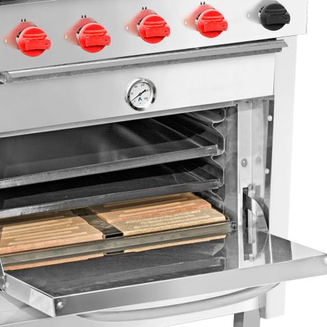 Cocina Industrial Ticgas 4 Platos Horno 50X50 GLP-2