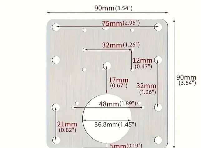 Placa Acero Repara Bisagra 90x90 Mm Unidad-3
