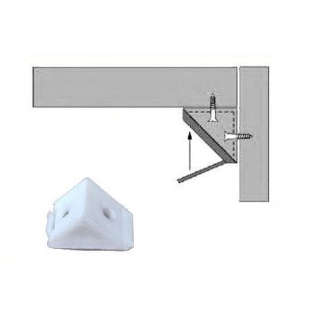 Escuadras Plásticas Triangular Blanca Bolsa 100 Unidades-2