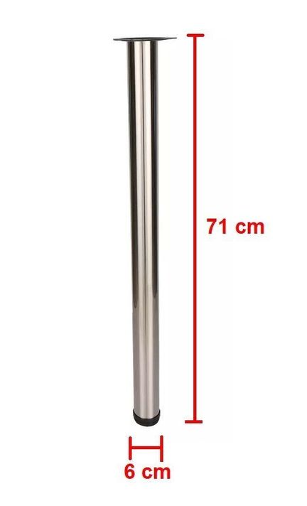 Patas Metálicas Cromadas 710x60 Mm Pack 4U-1