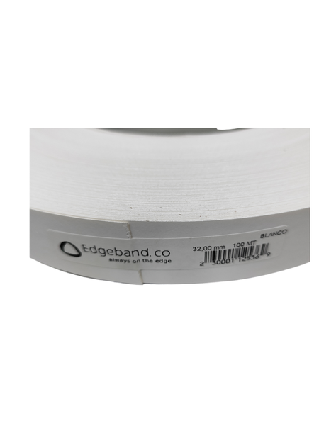 Tapacanto Encolado Rollo 100 Mt 32mm Blanco-2