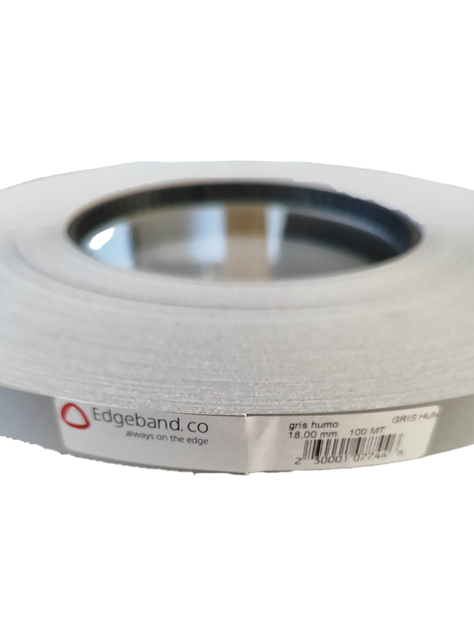 Tapacanto Encolado Rollo 100 Mt 18mm Gris Humo-3