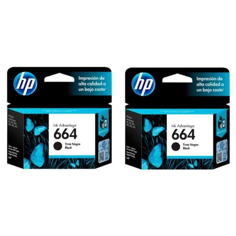 Pack 2 Cartuchos hp 664 Negro Original 1115/2135/3635/3835-0