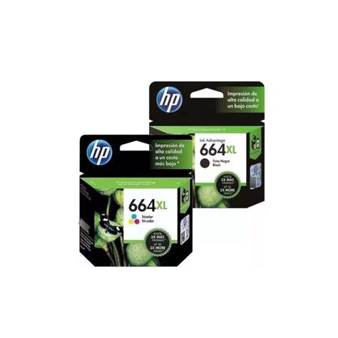 Pack Tintas hp 664XL Original Negro / Tricolor 1115/2135-1