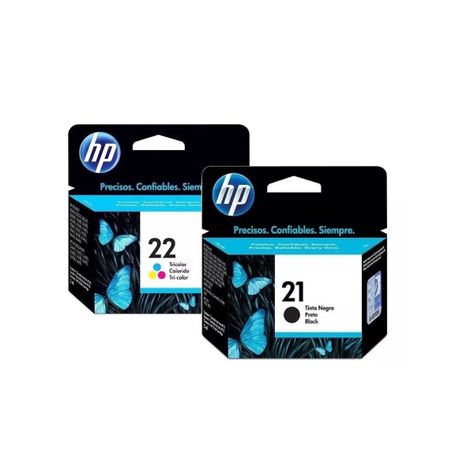 Pack Cartuchos hp 21-22 Original Negro / Tricolor-0
