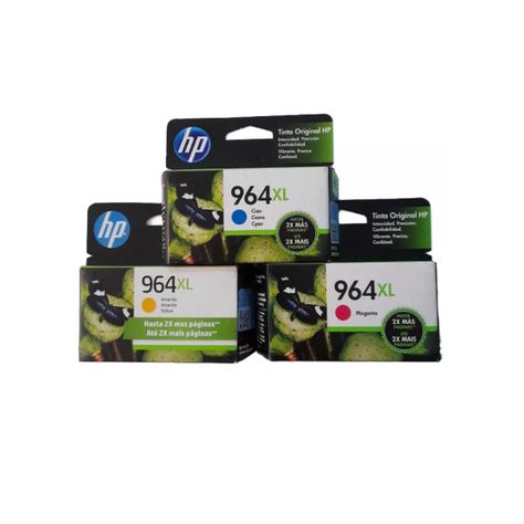 Pack Tintas Hp 964xl Cmy Originales 9010 9020-0