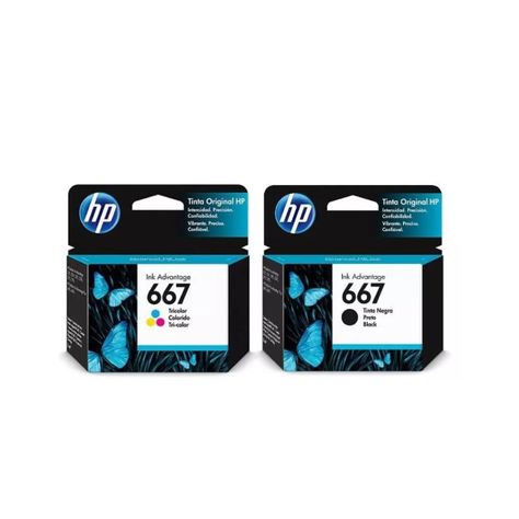 Pack Cartuchos hp 667 Original Negro / Tricolor-0