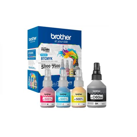 Pack Tintas Brother Btd60-bt5001 Original N/M/C/Y-1