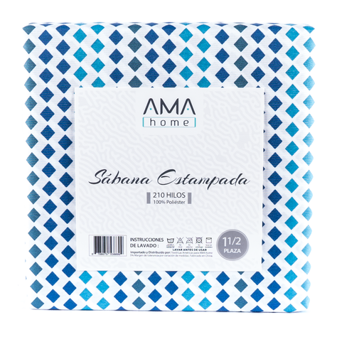 SABANAS MICROFIBRA AMA HOME 1 1/2 PLAZAS DISEÑO #2 + 1 Funda-1