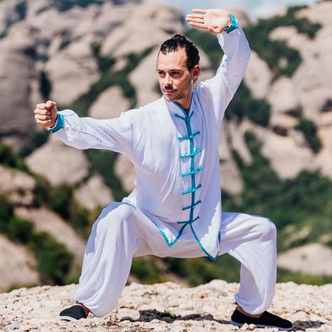 Qïng Tai Chi Uniforme Kimono Taichi Wushu Kunfu-1