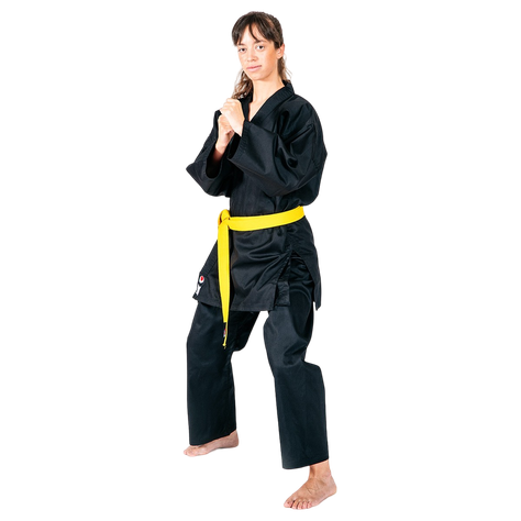 Kimono Gi Karate FUJIMAE Basic Negro (155cm a 165cm)-0