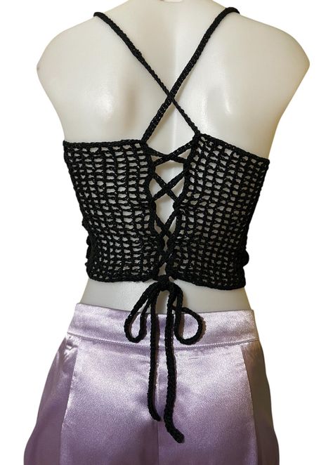 Crop Top Crochet Flores-1
