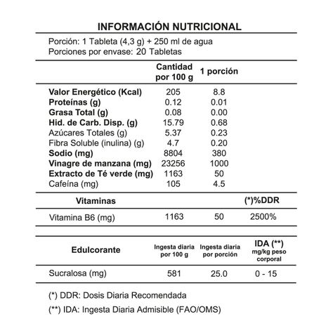 Vinagre de Mnazana + Té Verde + Vit B6 - Pack 2 Unidades  -2