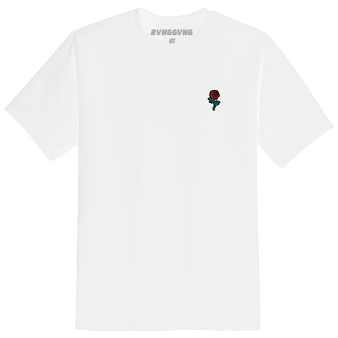POLERA STREETWEAR ROSE ON WHITE BVNG GVNG-0