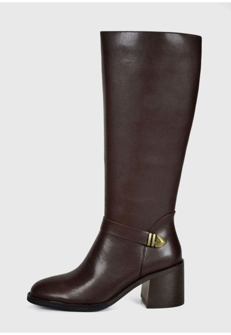 Bota Mujer Cuero Bashira Café-0