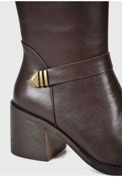 Bota Mujer Cuero Bashira Café-6