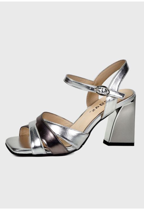 Sandalia Cuero Aluney Plateado-1