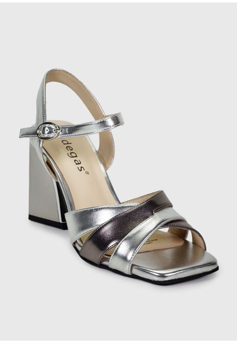Sandalia Cuero Aluney Plateado-5