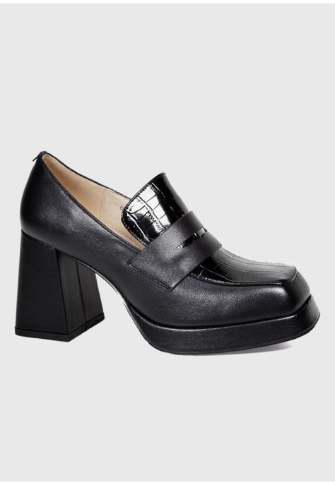 Zapato Cuero Zanila Negro-1